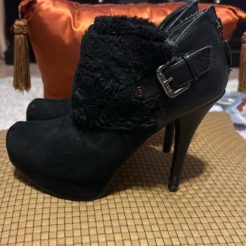 GUESS Black High Heel Platform 
 Boots size 7.5